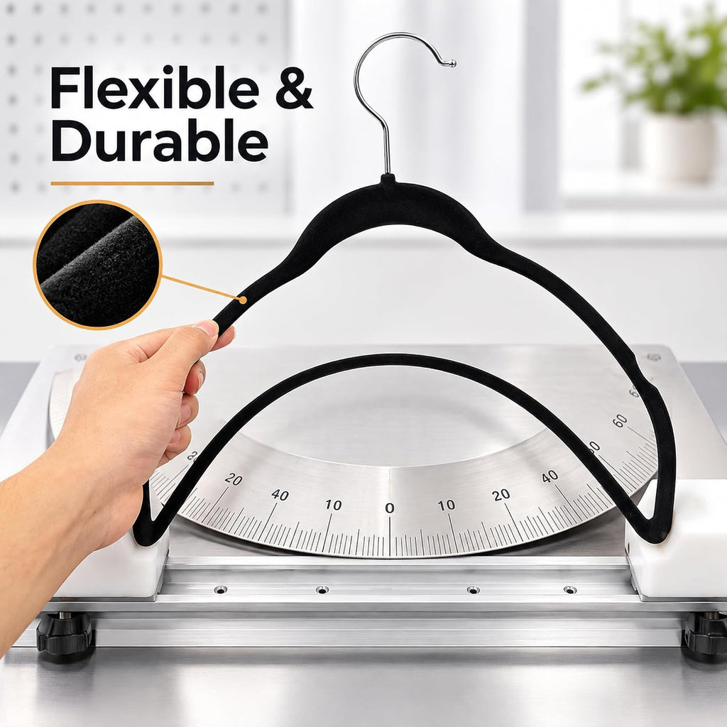 Velvet Hangers 60 Pack with 10 Hooks - Black Non-Slip Clothes Hangers, Ultra Thin Space Saving Design for Coats, Suits, Shirts, Dresses, Pants & Closet Organization