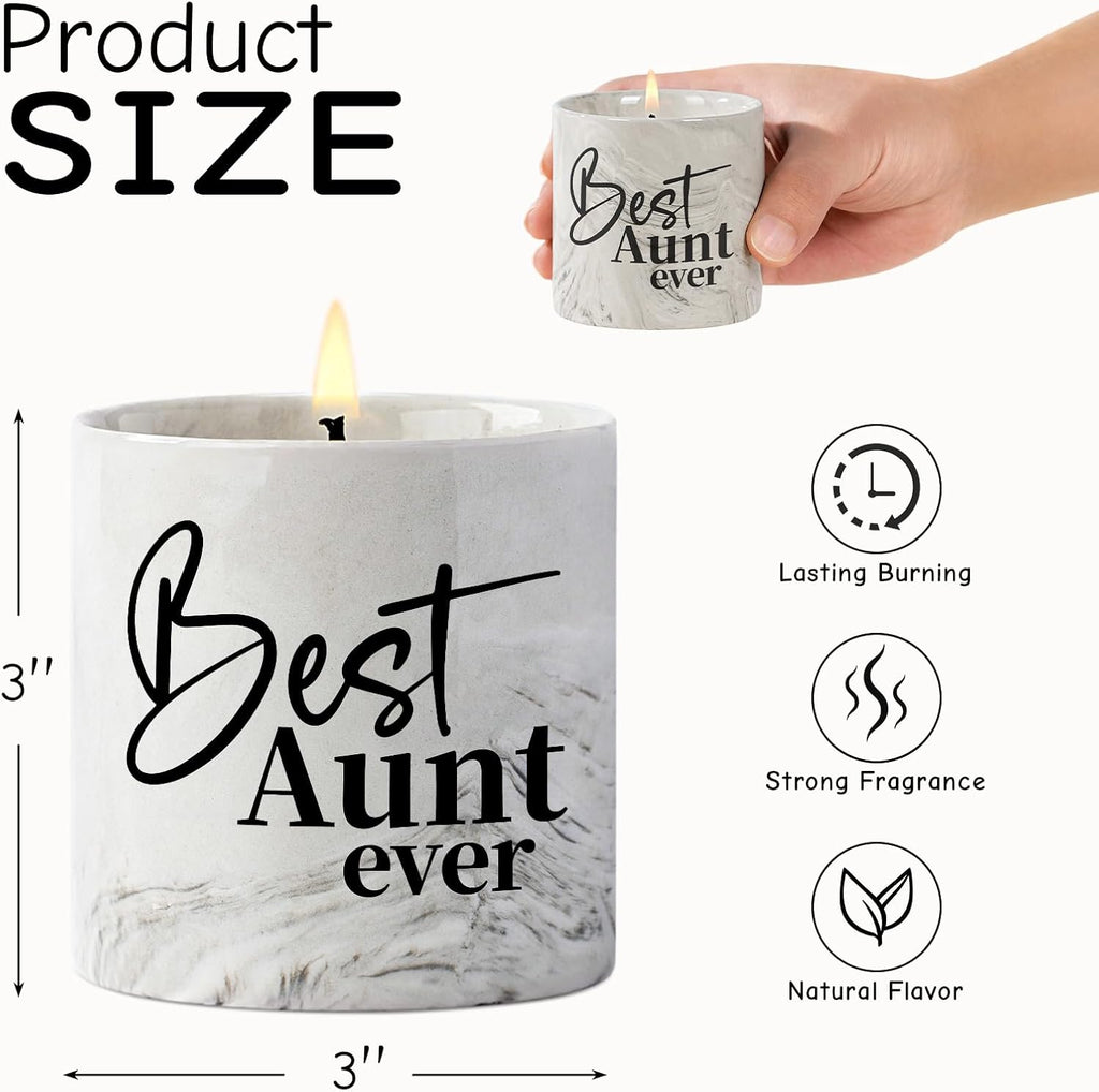 Aunt Gifts - 6 oz Lavender Best Aunt Ever Candle for Birthday, Christmas