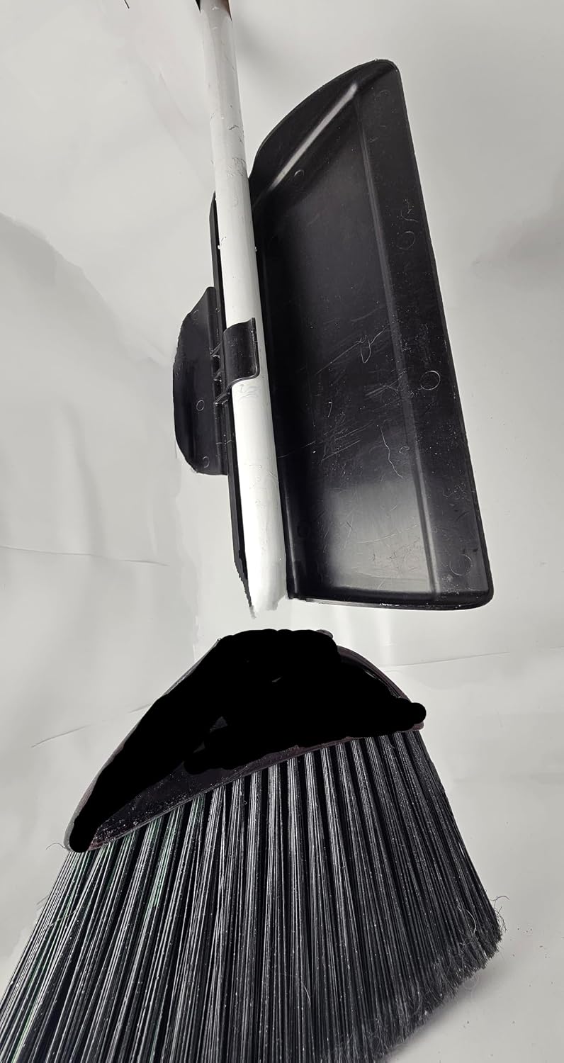 The BROOM BUDDY: A A Minimalist Dustpan. Snaps on, Stays on. A Small, Convenient, Lightweight Dustpan, Designed to Ride Along While Sweeping.