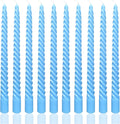 10 Inch Sky Blue Taper Candle Set, 10 Pack Unscented Dripless Candlesticks for Family Dinner Parties Home Decoration Picnic