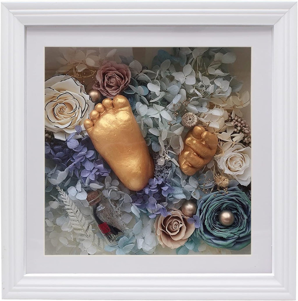 10x10 Shadow Box Frame, 3D Display Case, White, 2" Depth