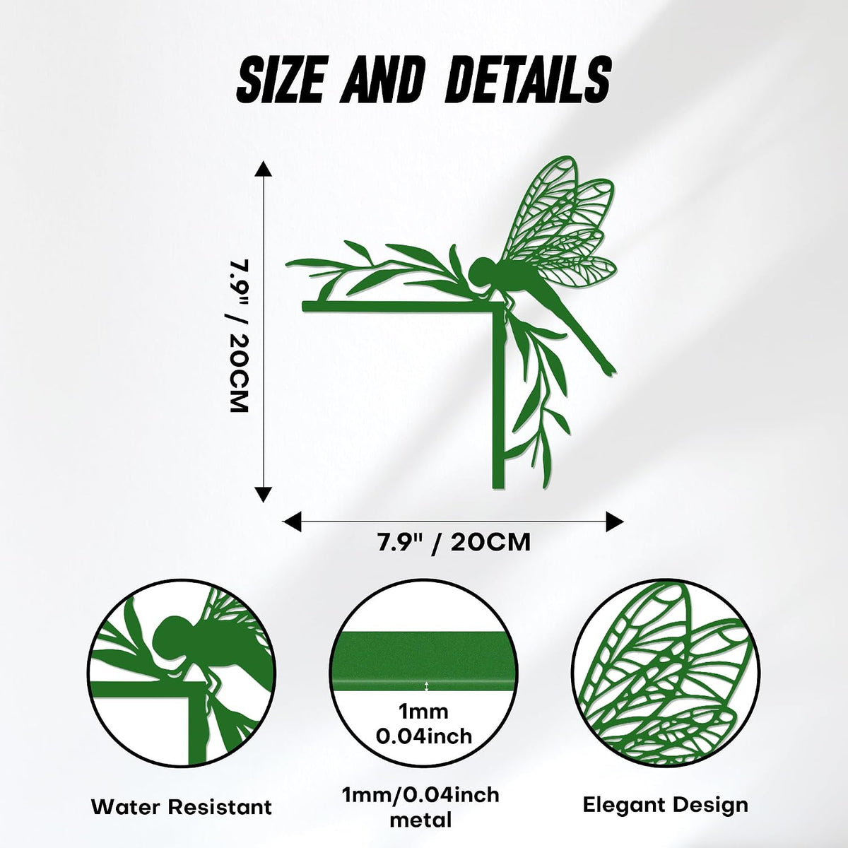 Rajukit Green Dragonfly Wall Art, Door Frame Decor