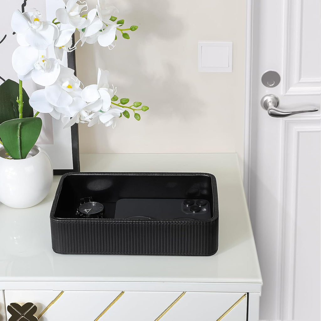 Small Valet Tray Key Bowl Nightstand Organizer Bedside CatchallTray