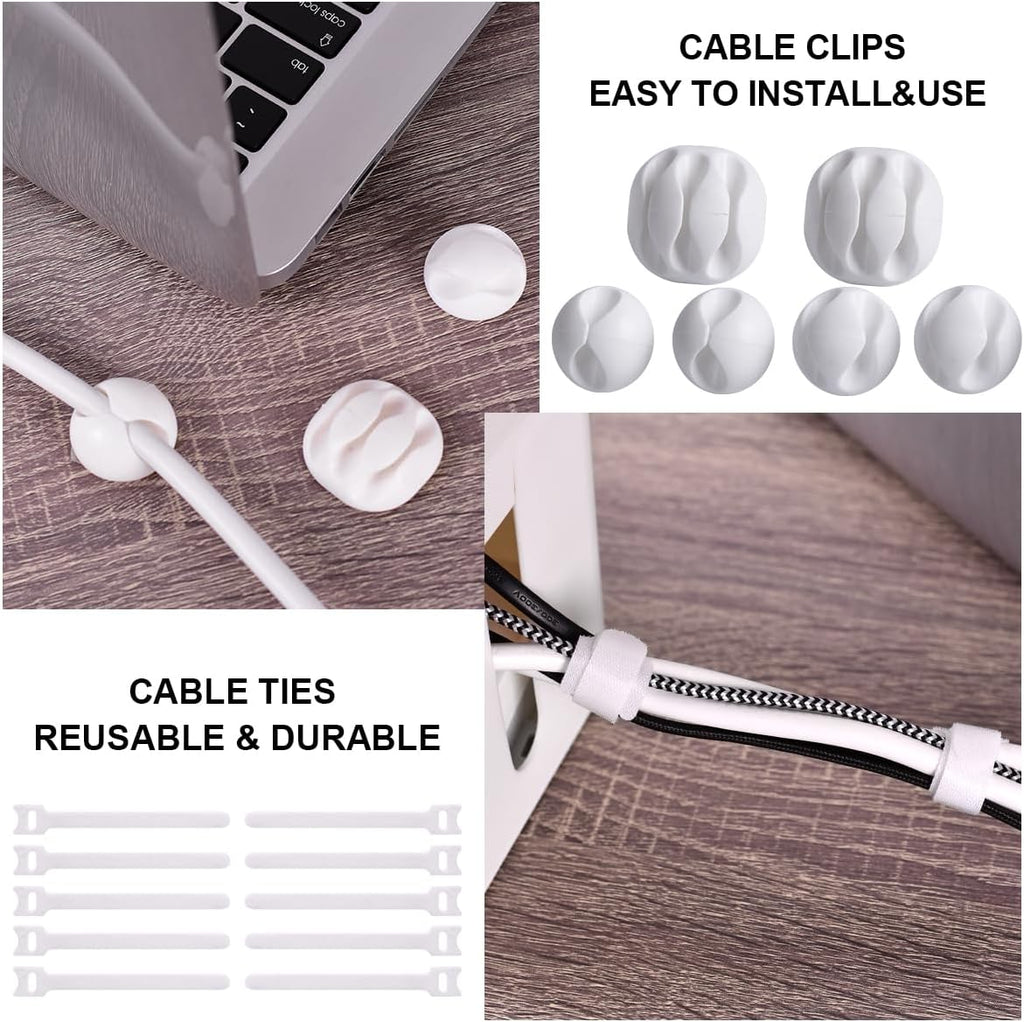 Tuwechen Cable Management Box, 2 Pack Cable Organizer for Surge Protector