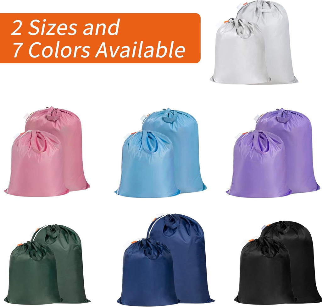 Polecasa Extra Heavy-Duty Laundry Bag with Handles, Pink, 28x36"