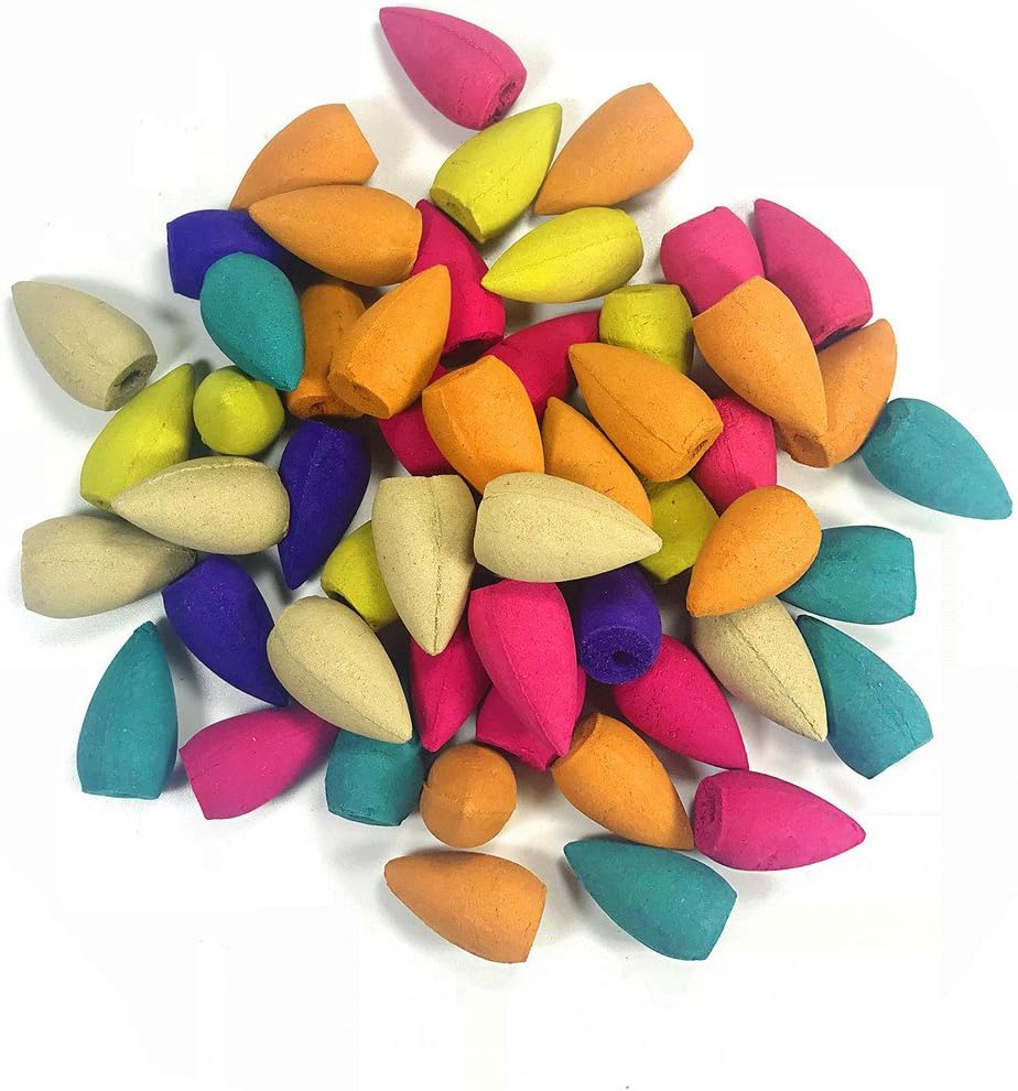 OTOFY 70 PCS Backflow Incense Cones Green Tea Incense Osmanthus Jasmine Lavender Rose Sandalwood Mixed Natural
