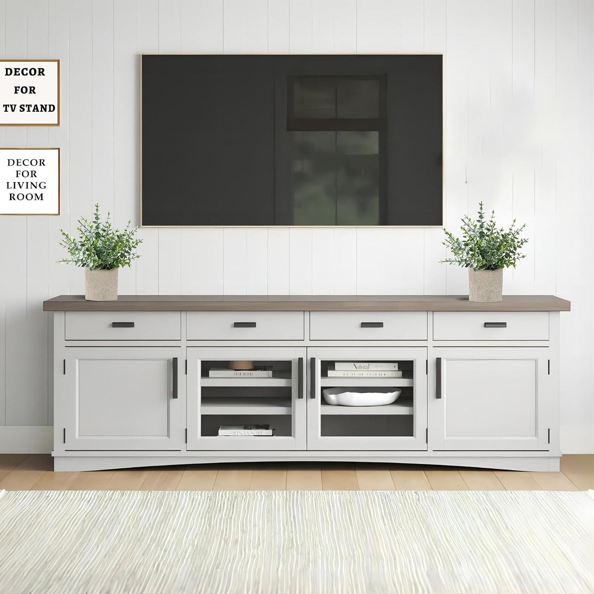 2 Pack Fake Plants Eucalyptus Potted for Home Office Bathroom Decor | Sage Green Frosted Artificial Plants, Pet and Kids Safe, Maintenance - Free Farmhouse Decor for Shelf Desk Bedroom Coffee Table