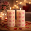 Hand Rolled Beeswax Pillar Candles 2 Packs, Non Toxic Beeswax Candles-70 Hours Long Burning, Organic Emergency Bees Wax Candles for Home, Paryer, Parties, Unscented Dripless Smokeless Candles, 2x4in