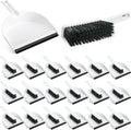 Zubebe 18 Pcs Mini Dustpan and Brush Set, Small Broom and Dustpan Set