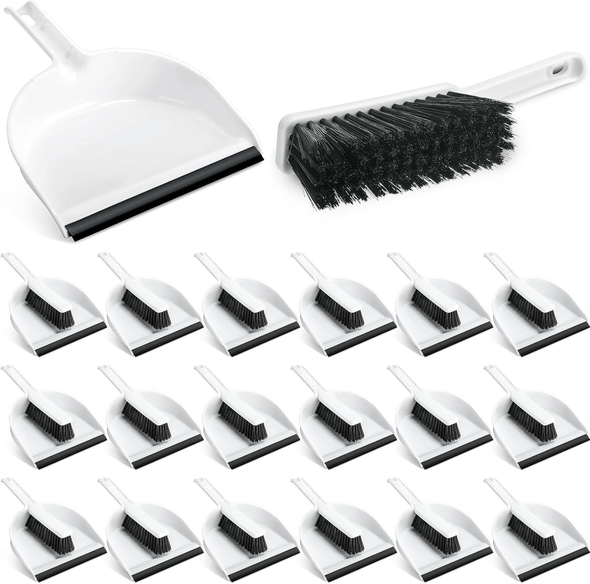 Zubebe 18 Pcs Mini Dustpan and Brush Set, Small Broom and Dustpan Set