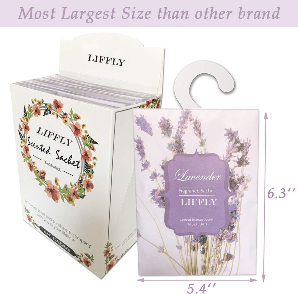 8 Large Packs Lavender Scented Sachets Bag for Drawer and Closet Odor Eliminator Home Fragrance Gift