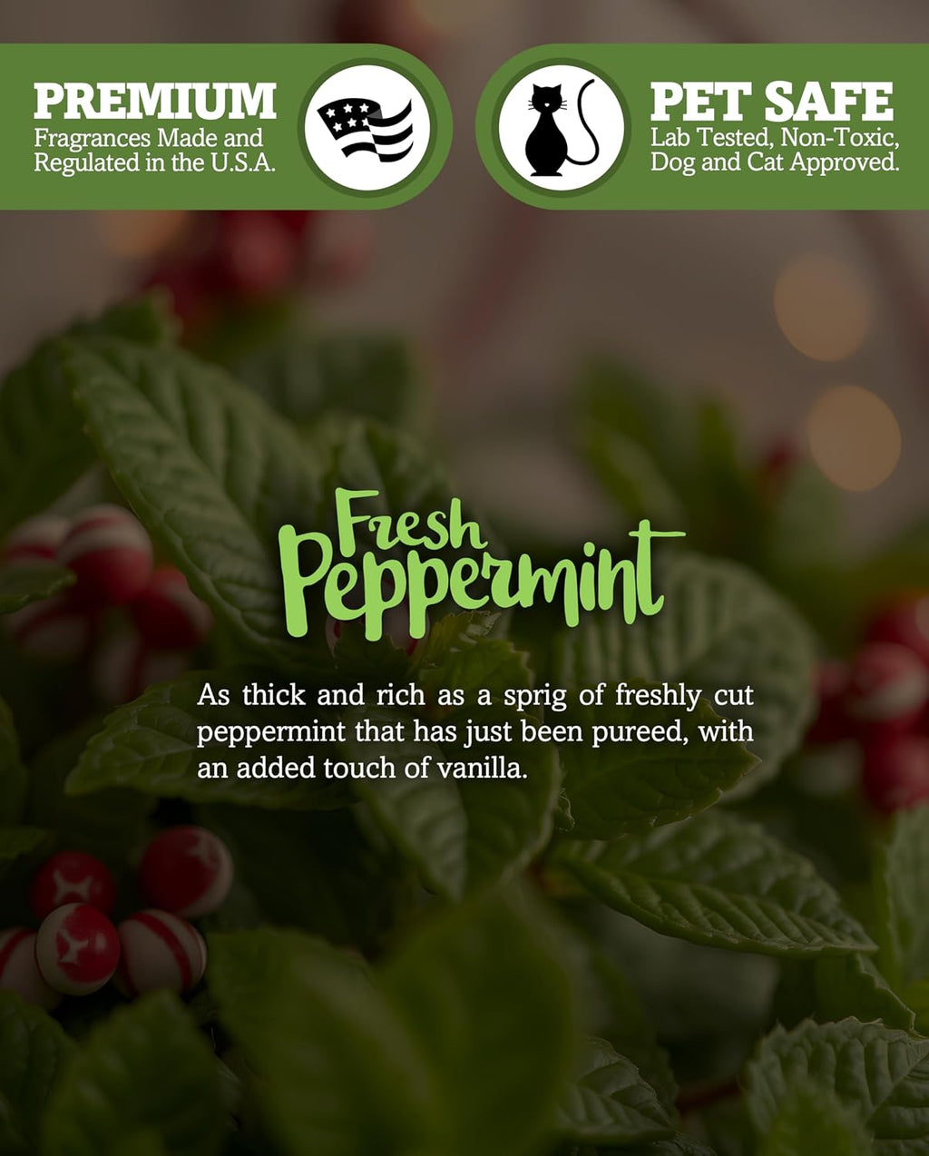 Shortie's Candle Company Fresh Peppermint Premium Wax Melts 2 Pack - 6 Oz., Strong & Long Lasting, Non-Toxic - Made with Essential & Natural Oils - Formula 117