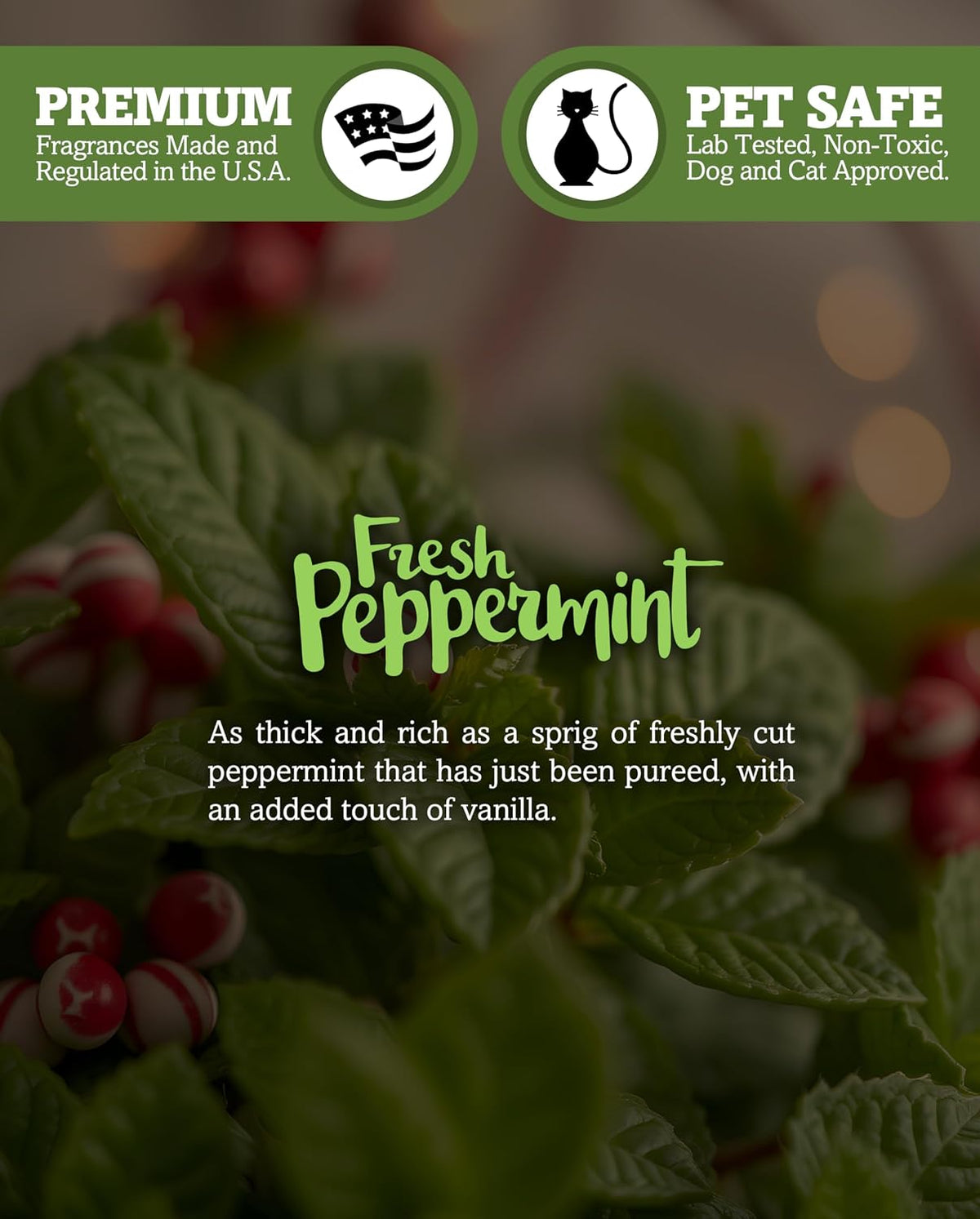 Shortie's Candle Company Fresh Peppermint Premium Wax Melts 2 Pack - 6 Oz., Strong & Long Lasting, Non-Toxic - Made with Essential & Natural Oils - Formula 117