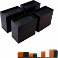 4Pcs Bed Risers Heavy Duty Adjustable 4.33" Furniture Risers Black