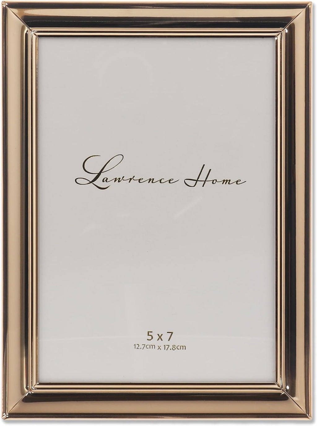 Lawrence Frames Strata Metal Picture Frame, 5x7, Gold