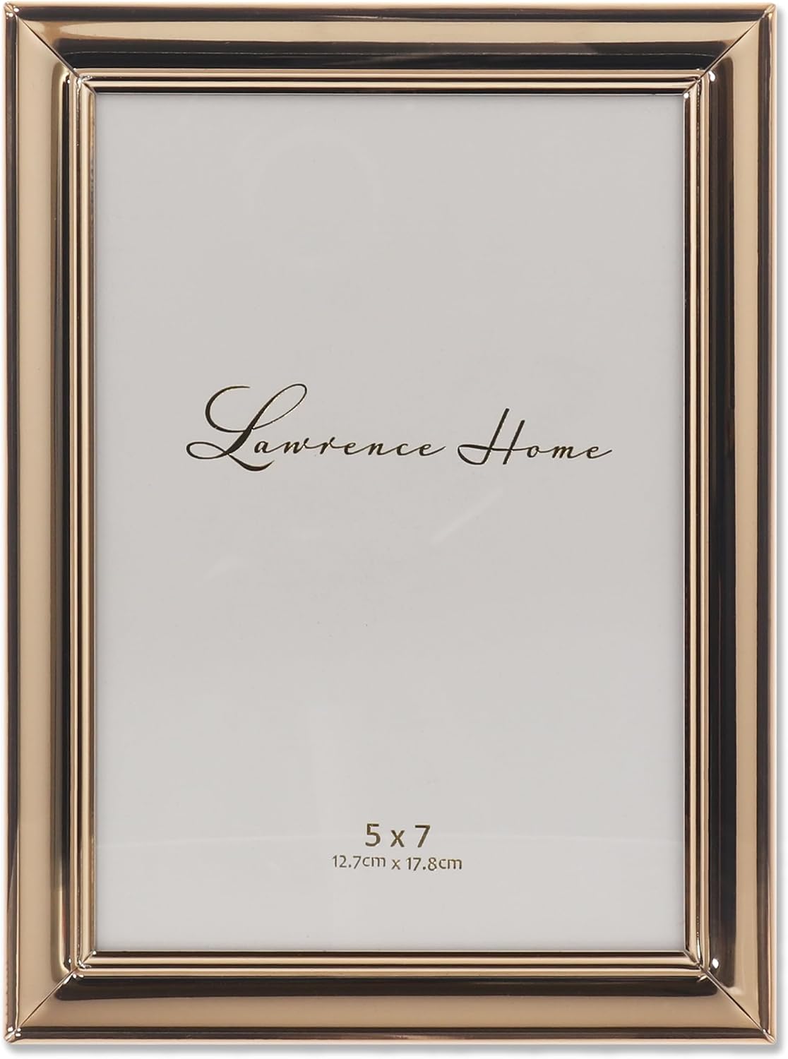 Lawrence Frames Strata Metal Picture Frame, 5x7, Gold