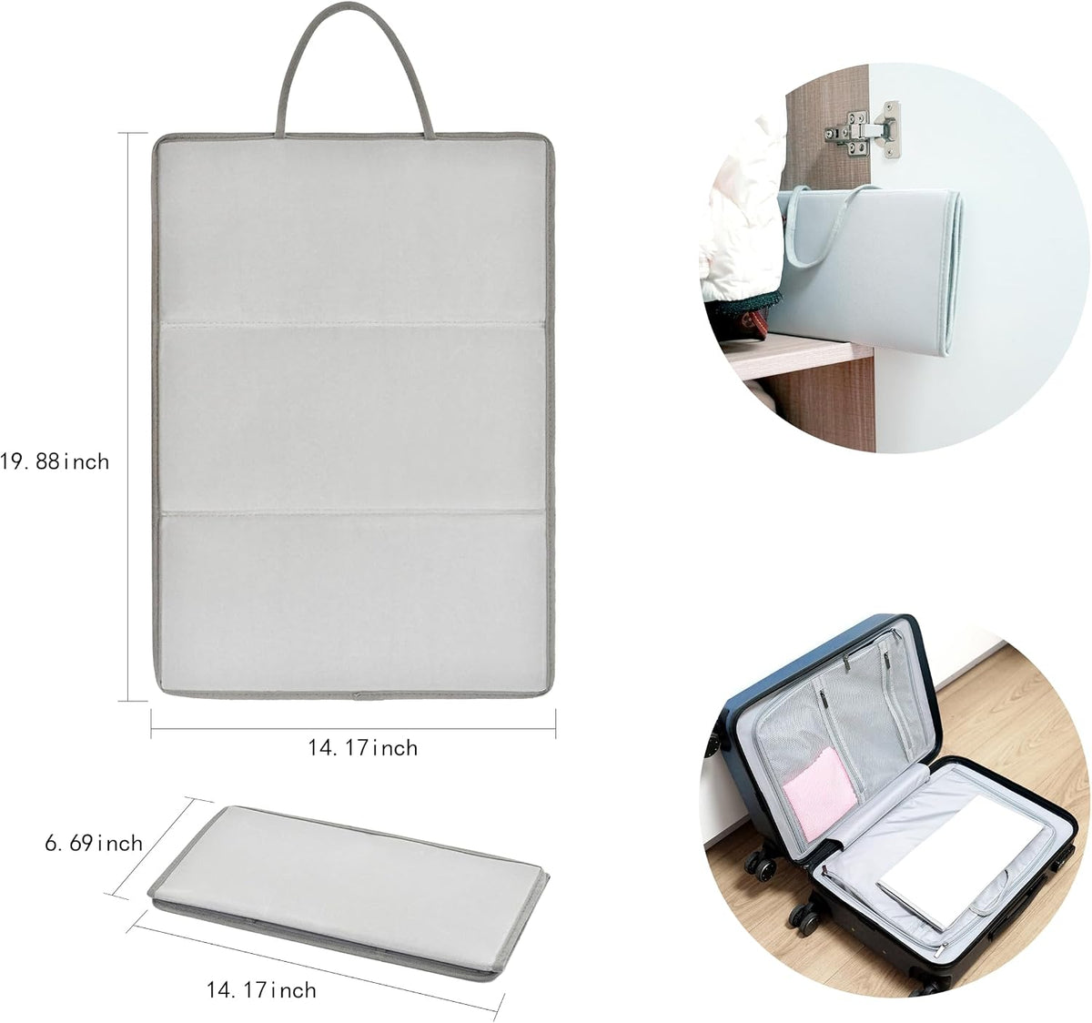 Mini Ironing Mat with Mesh Pad, Foldable & Portable