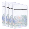 4-Pack Durable Honeycomb Mesh Laundry Bags for Delicates, 16 x 20 Inches