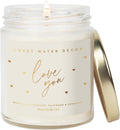 Sweet Water Decor Love You Soy Wax Candle, 9oz Jar, Gift for Loved Ones