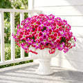 Artificial Petunia Flowers Outdoor, 8 Bundles UV Resistant Faux Plants
