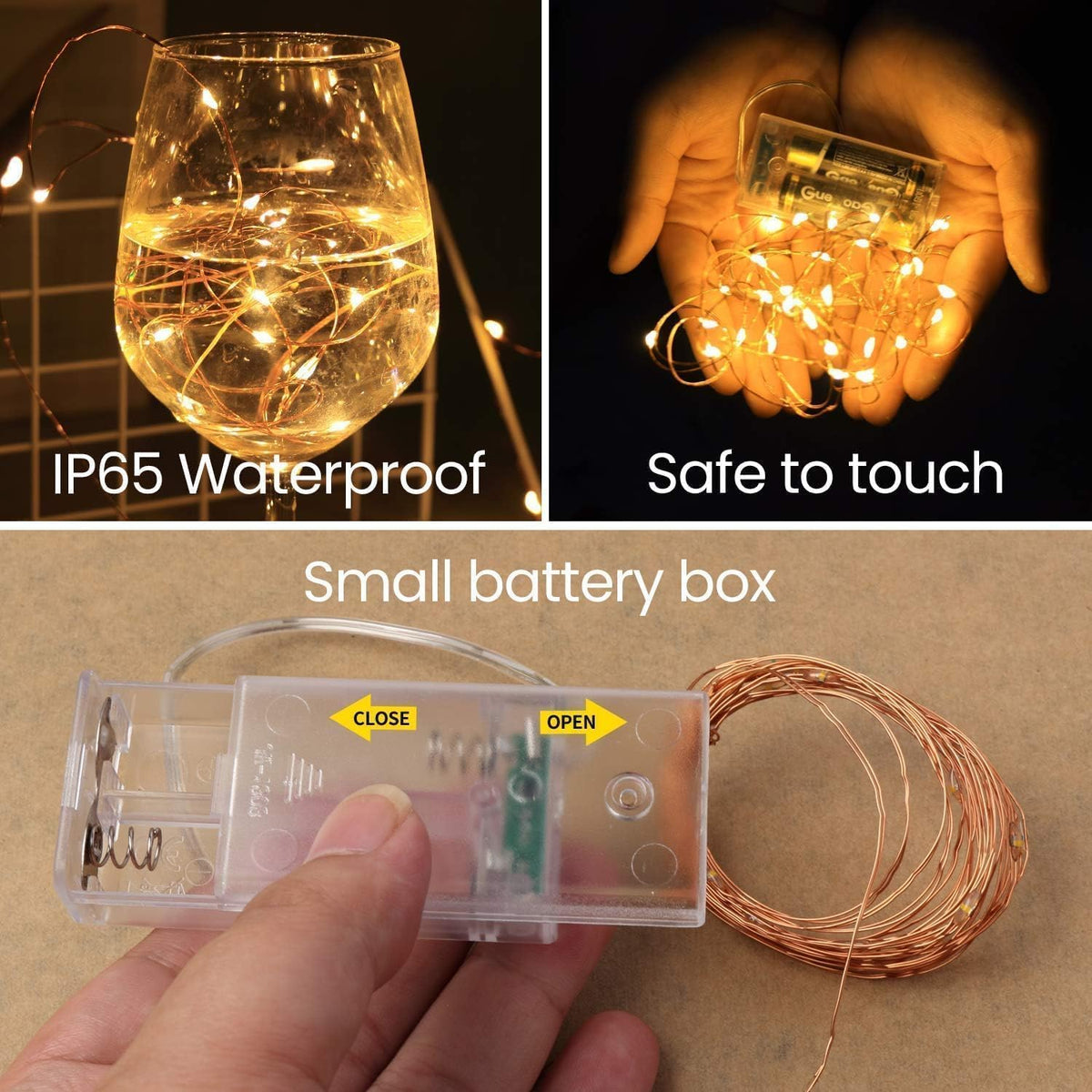 innotree 6 Pack LED Fairy String Lights Battery Operated with Timer