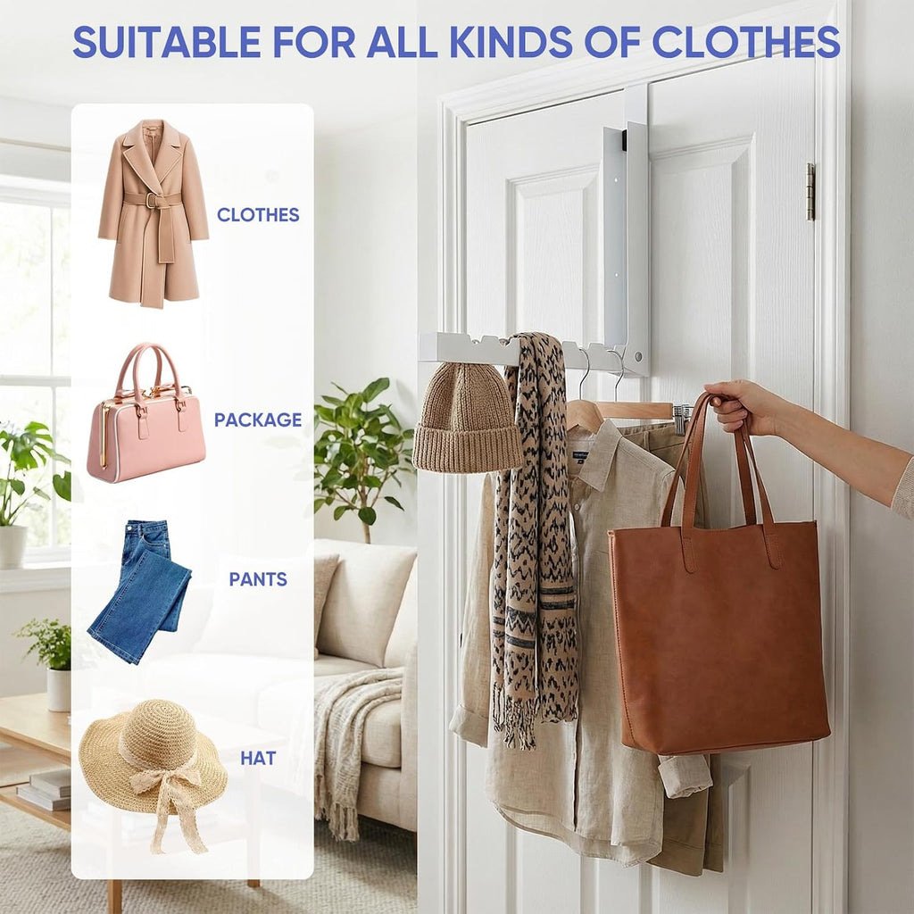 Over the Door Hooks, Clothes Hanger for Laundry Room