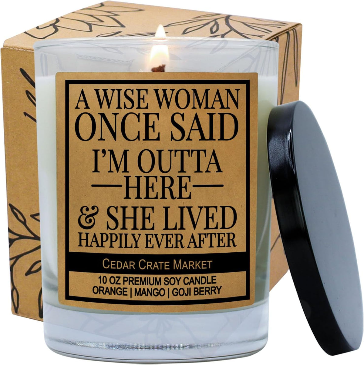 Retirement Gift for Women, Men 2025 - A Wise Woman - Funny Retired Candle, Humorous Presents for Friends, Coworker, Teacher, Nurse, Coworkers, Boss, Military, Goodbye Farewell Leaving Job, Made in USA