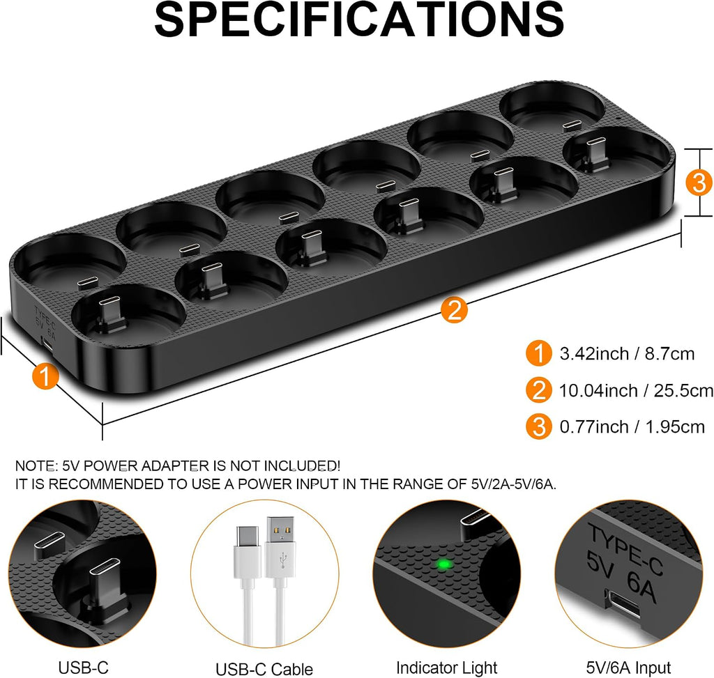 YiaMia USB-C Rechargeable Tea Lights with Charging Base 12 Pack