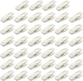 Hordion 40Pcs Ivory Velvet Hanger Clips, Strong Finger Clip Pants Hangers