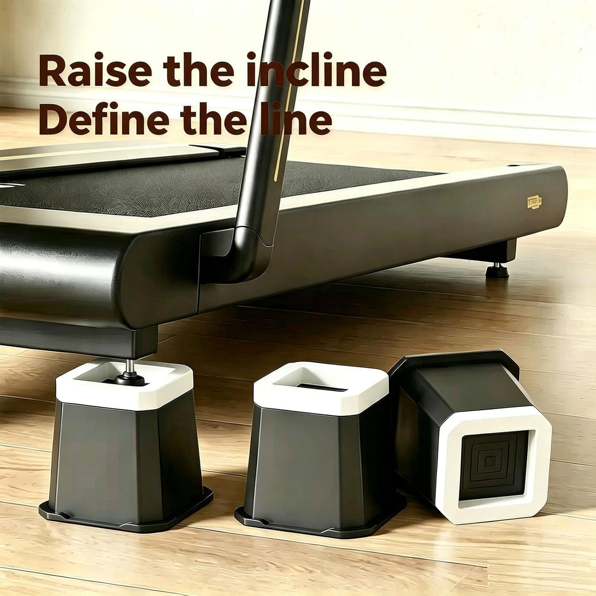 4pcs Bed Risers 4.8in, Black Heavy Duty Furniture Risers for 1100lb