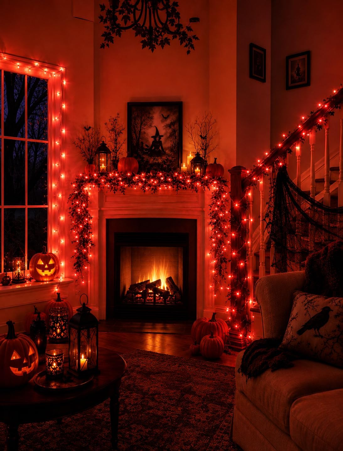 Hopolon Valentines Day Decorations String Lights, 33 FT 100 LED Red
