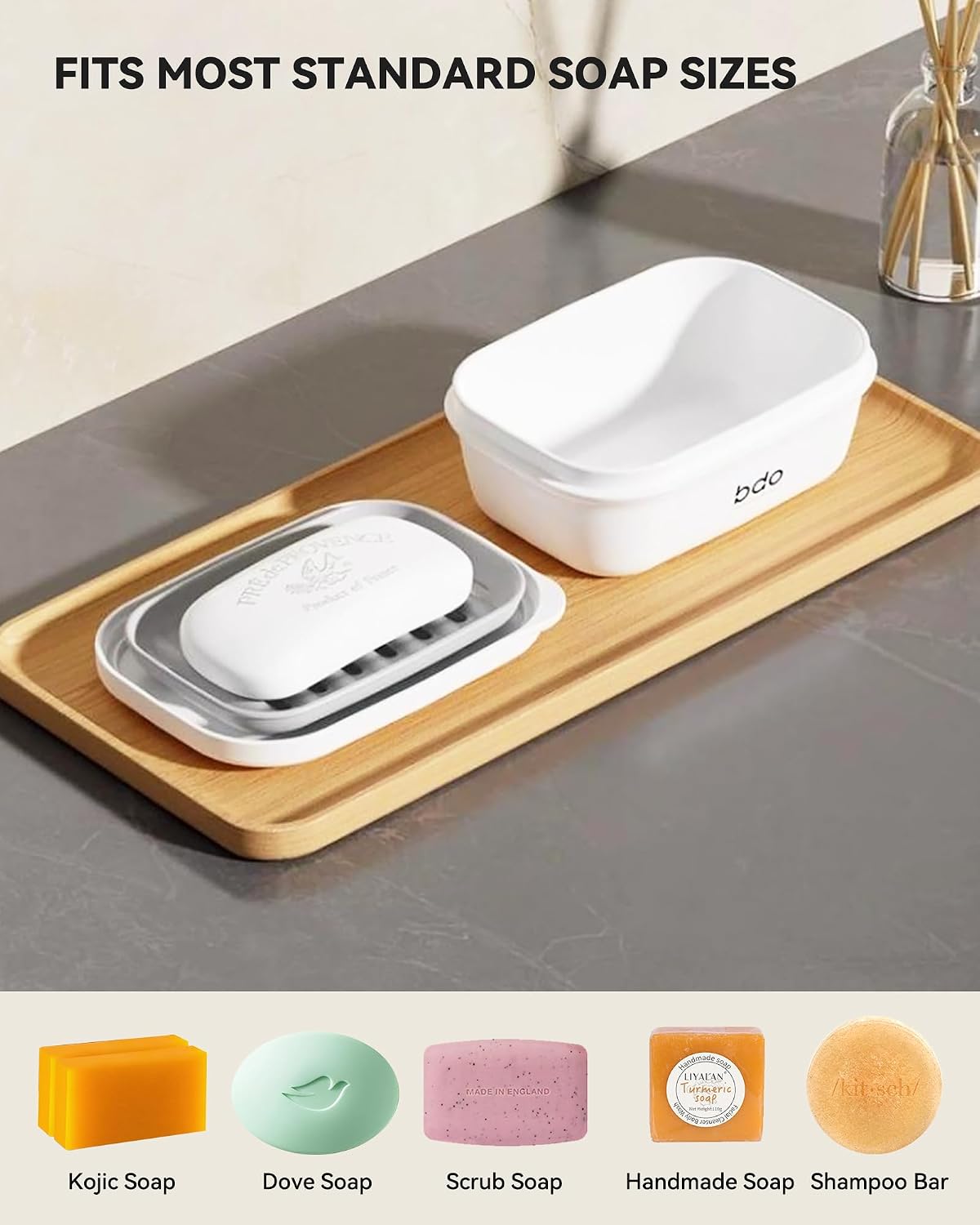 Travel Essentials Soap Holder with Lid Green,Leakproof Soap Dish with Drainage Layer,Portable Travel Soap Bar Case for Camping,Gym,Bathroom,Kitchen,Dormitory,Hotel