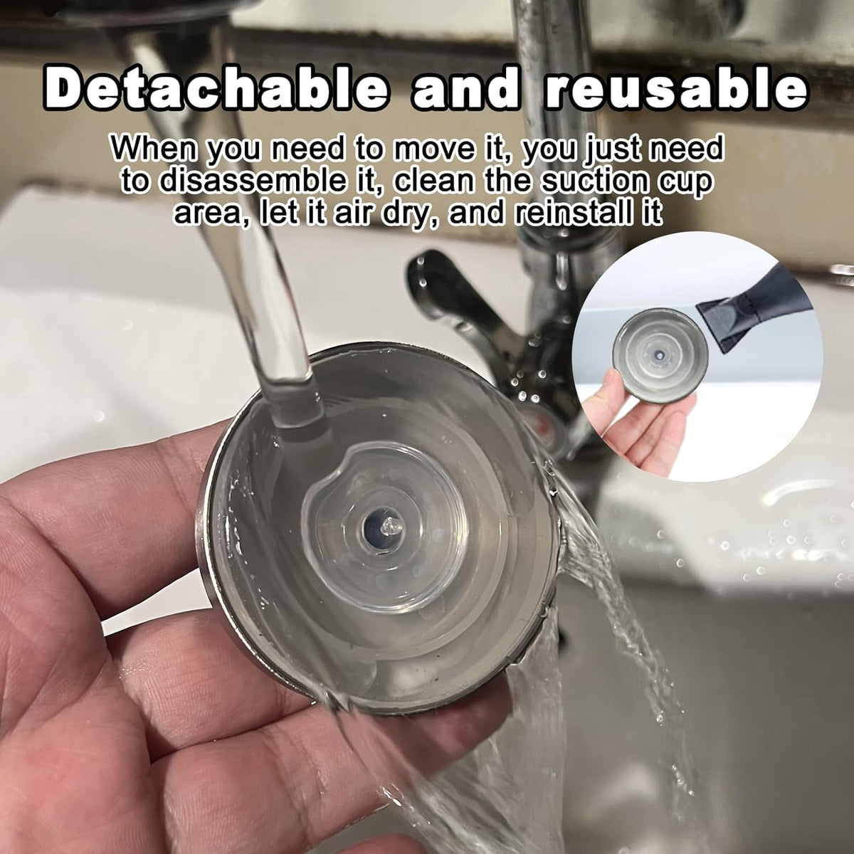 4 Pcs Silver Suction Cup Towel Hooks, Stainless Steel Bathroom Shower Hooks, No Drill Heavy-Duty Bathrobe Suction Wall Hooks,Strong Holder for Hanging Towel, Robe, Coat - Waterproof & Rustproof