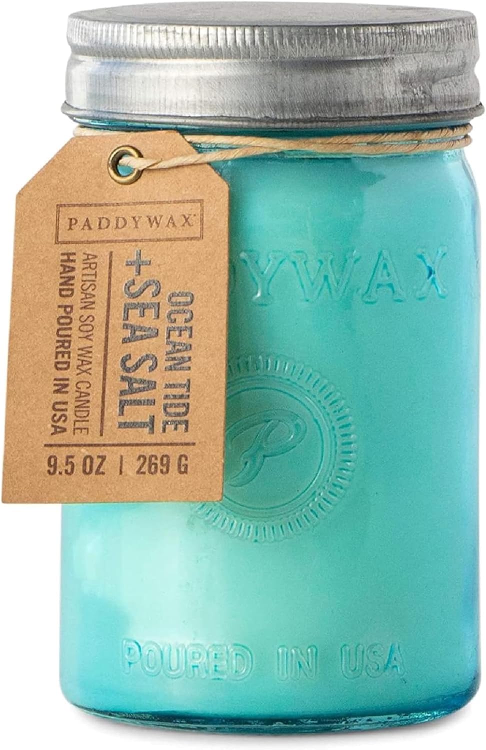 Paddywax Relish Soy Wax Artisan Candle, Ocean Tide + Sea Salt, 9.5 oz