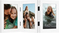 Americanflat 4x6 Hinged Triple Picture Frame - Engineered Wood - White