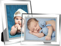 Vienrose 4x6 Picture Frame, Silver Edge Glass Frame, 2 Pack