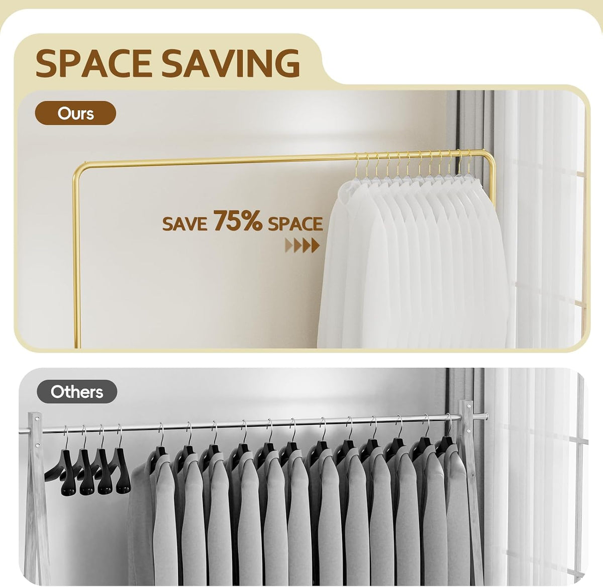 50 Pack Clear Acrylic Hangers with Silver Glitter, Space Saving