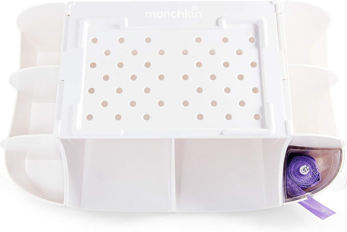 Munchkin® Diaper Caddy Organizer for Changing Table, Green/White