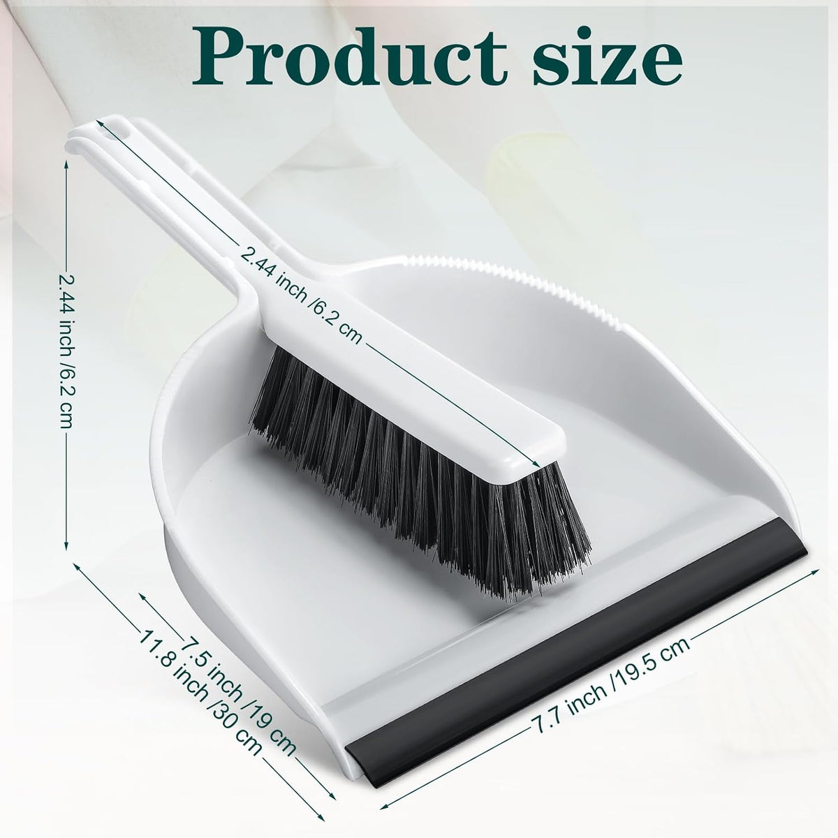 Zubebe 6 Pcs Mini Dustpan and Brush Set, Small Broom and Dustpan Set