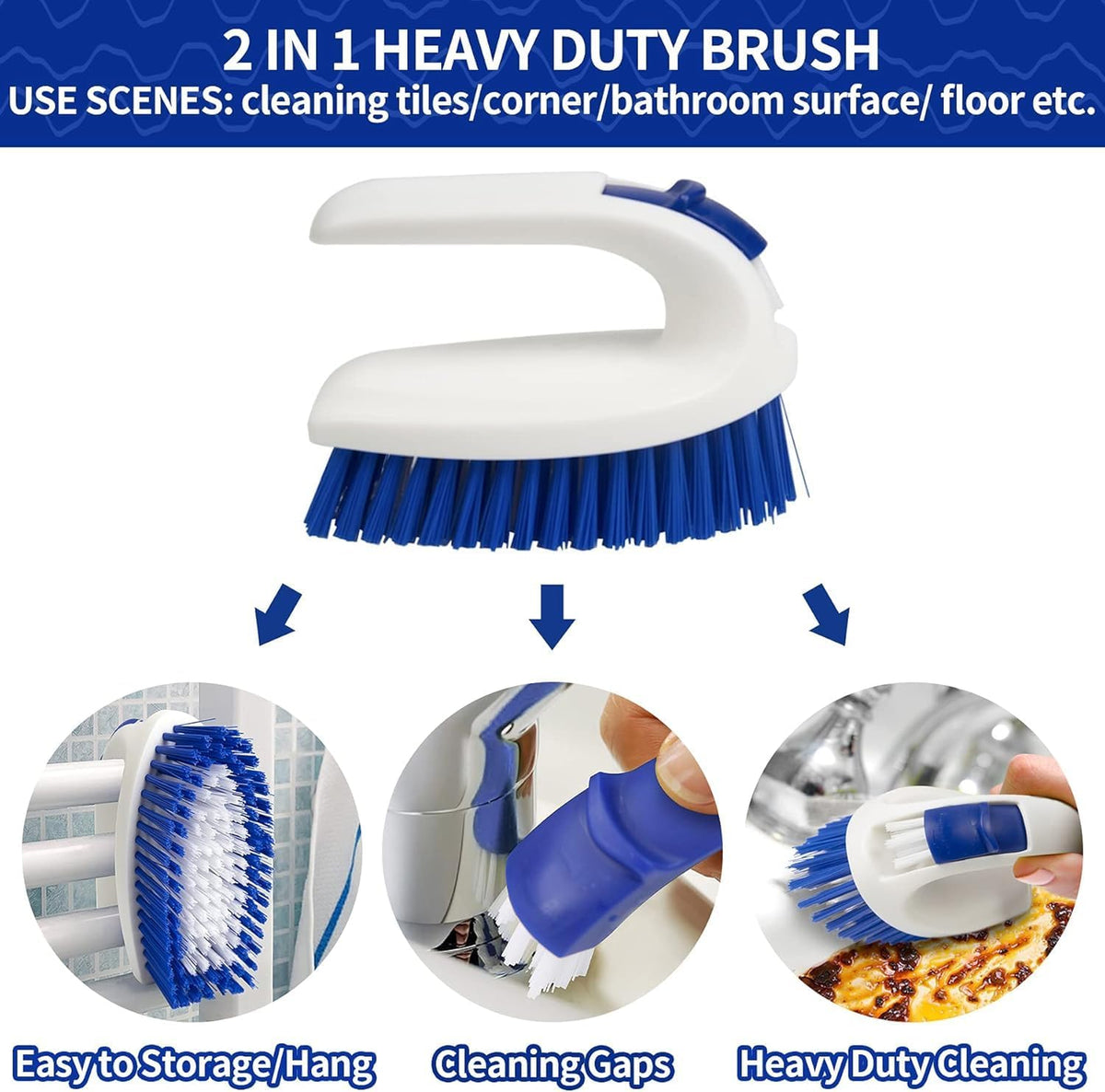 CELOX 6-Pack Hand Scrub Brushes for Cleaning