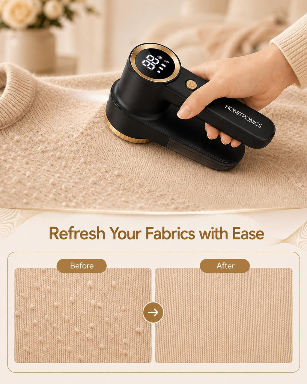 2000mAh Rechargeable Lint Shaver, Lint Remover for Clothes,Furniture