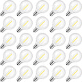 Mlambert 25 Pack G40 LED Replacement String Light Bulbs, E12 Base, 1W,4000K