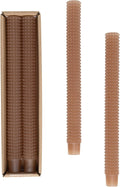 Creative Co-Op Unscented Hobnail Taper Candles in Box, Set of 2, Cappuccino