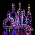 Bottle Lights 12 Pack 20 LEDs Cork Lights for Wine Bottles Battery (Included) Powered Fairy Mini String Lights for DIY Jar Lighting Indoor Bedroom Party Wedding Christmas Halloween Decor (Colorful)