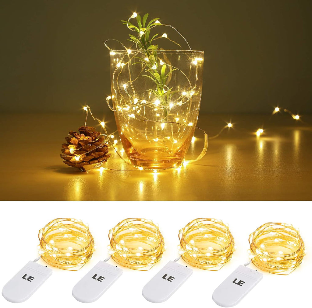 Lighting EVER Battery Operated Fairy Lights 20 LED Mini String Light 4 Pack
