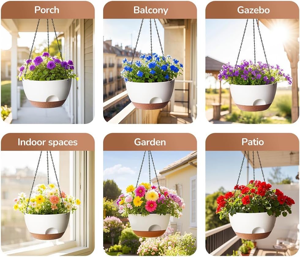 Hanging Planter, 12 Inch, White