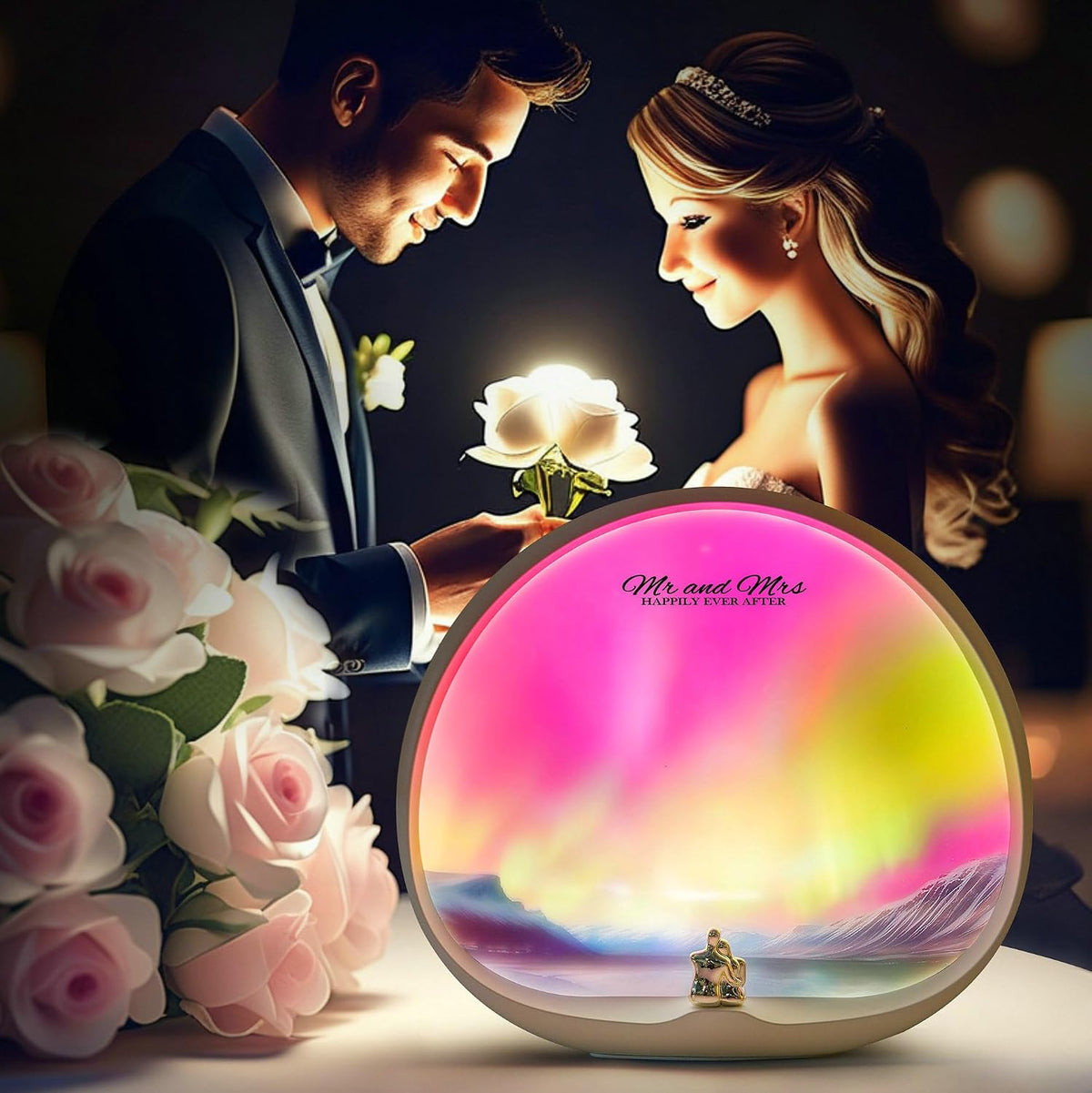 Northern Lights Night Light Valentine Christmas Birthday Gift for Him/Her