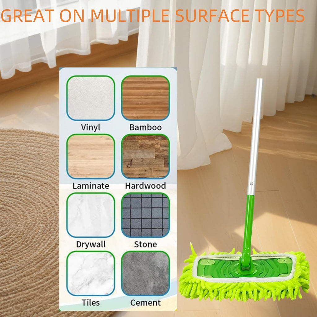 Reusable Chenille Mop Pads Compatible with Swiffer Sweeper,Mop Refills