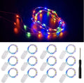 Ostwiki Colored Fairy Lights Mini Lights Battery Operated, 12-Pack