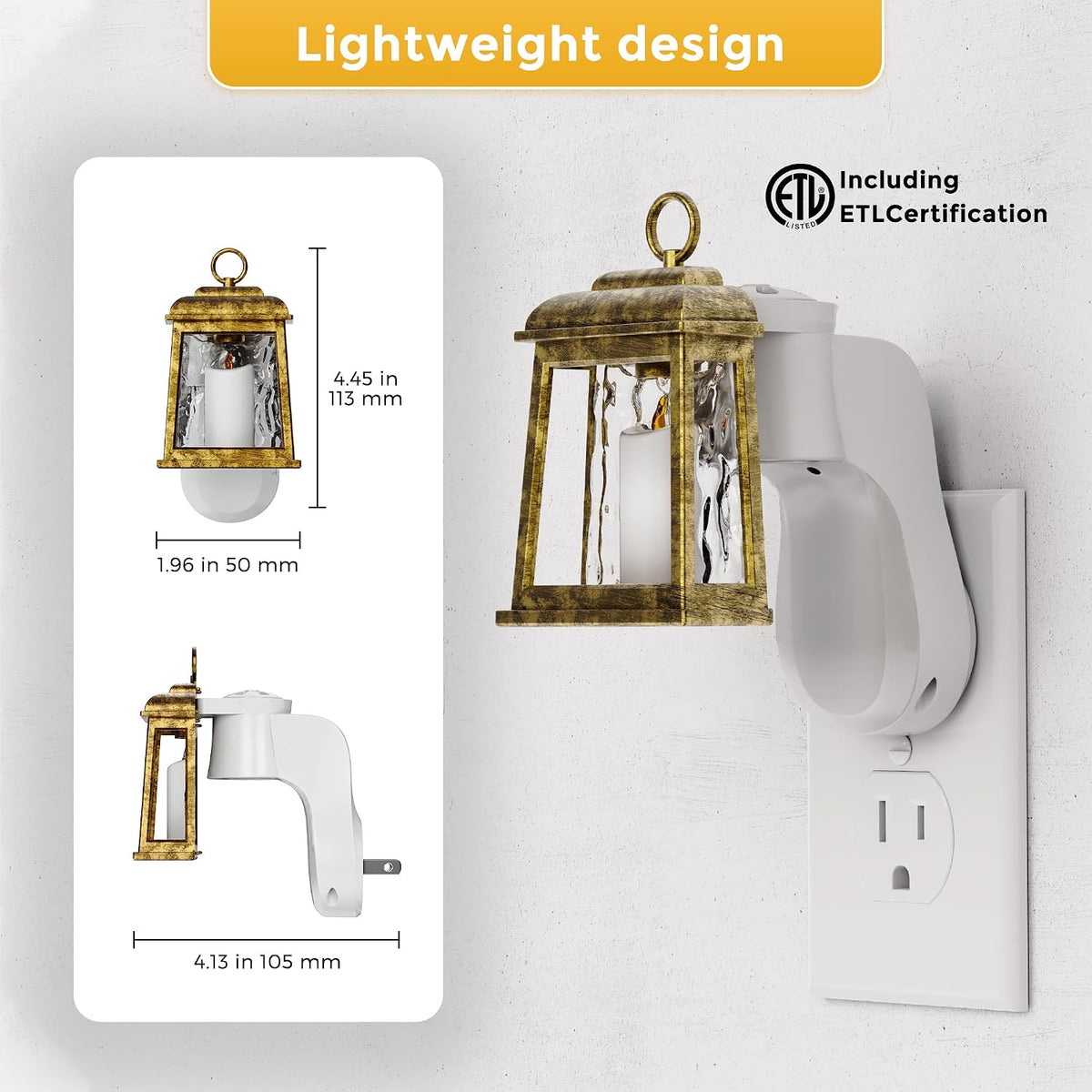 L LOHAS LED Wall Fragrance Plug in with Candle Night Light, Fits Standard Wall Fragrance Refills, WallPlug Essential Oil Diffuser with Nightlight for Hallway, Bathroom (2 Pack)